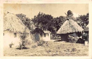 Native Homes Panama Interior 1944 RPPC Real Photo postcard