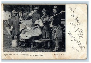 1905 Rations Aplenty Newark New Jersey NJ Posted Antique D. Goldberg Postcard 