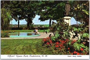 VINTAGE CONTINENTAL SIZE OFFICERS' SQUARE PARK AT FREDERICTON NEW BRUNSWICK