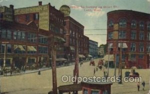 Central Union Street, Lynn, Mass, USA Main Steet 1910 light crease bottom and...