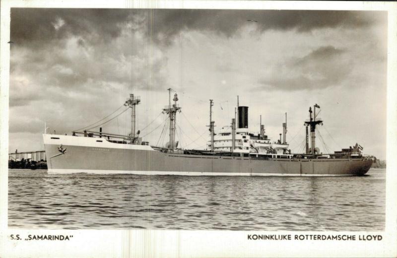 SS Samarinda Koninklijke Rotterdamse Lloyd Real Photo Nautica Ship Boat 01.69