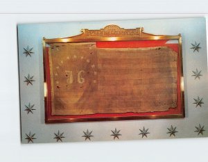 Postcard Oldest Stars & Stripes Flag in Existence Bennington Historical Museum