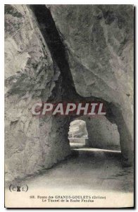 Old Postcard Route Great Narrow Drome Tunnel Rock Split