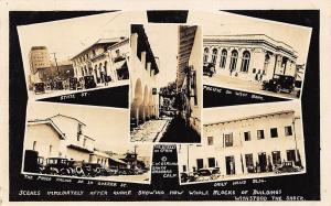 Santa Barbara CA Multi-View Buildings Streets Signed RPPC Postcard