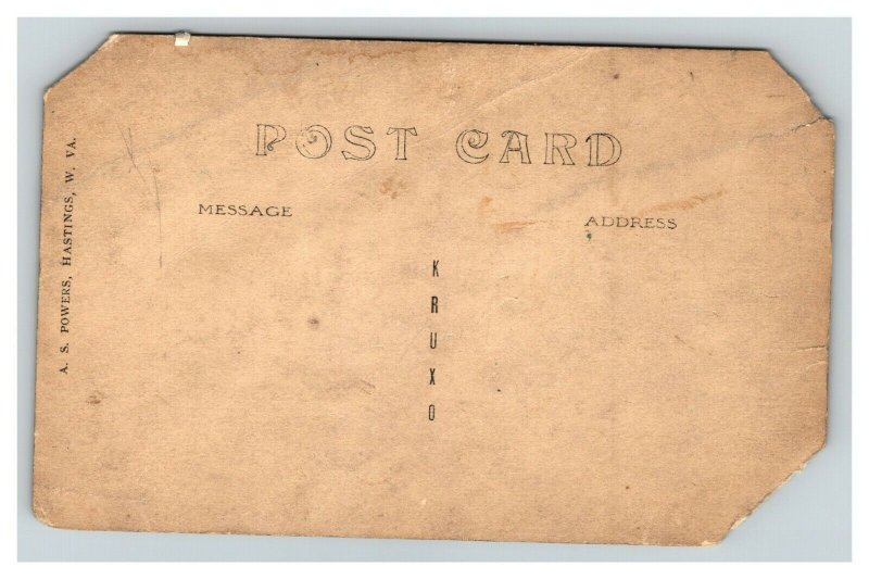 Vintage 1910's RPPC Postcard Flooding in Hastings West Virginia