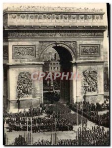 Old Postcard Paris Arc de Triomphe Army