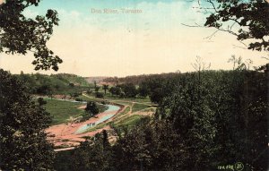 TORONTO CANADA~DON RIVER~ELEVATED VIEW~1908 POSTCARD