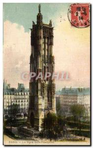 Paris - 4 - The Tour Saint Jacques Old Postcard