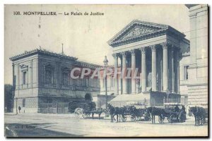 Old Postcard Montpellier courthouse