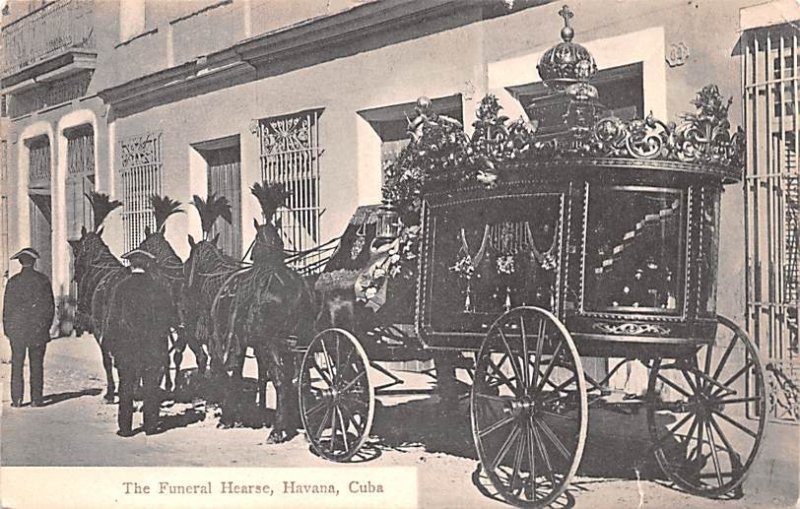 Funeral Hearse Havana Cuba, Republica de Cuba Unused 