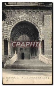 Postcard Old Embrun Porch of the Cathedral XII century