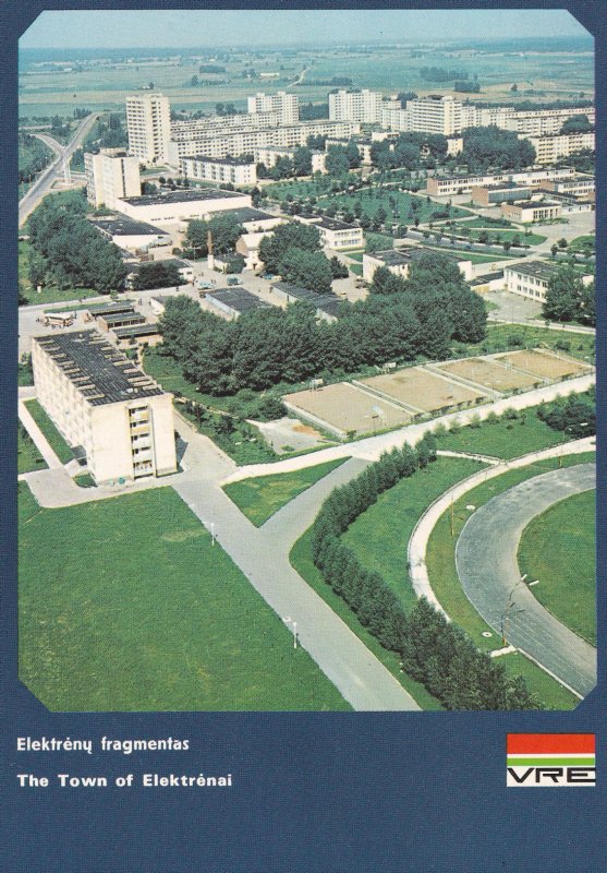 Elektrenia Lithuania Power Station Industry Aerial Postcard