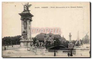 Old Postcard Paris Pont Alexander and the Grand Palace