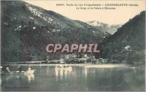 Old Postcard Shores of Lake Aiguebelette (Savoy) The Gruy and Pointe a Michel...