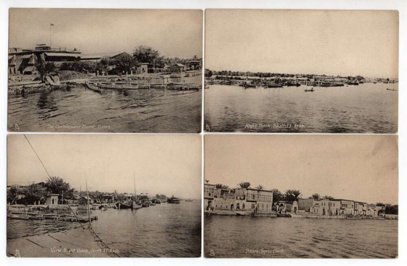 Set of 20 Basra Iraq Persian Gulf Views Harbor Bldgs Vintage Postcards AA62203 