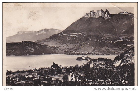 RP; LAC D´ANNECY,  Haute Savoie, France; Presqu´ile de Duingt et dents de L...