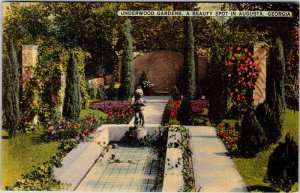 Postcard GARDEN SCENE Augusta Georgia GA AM9786