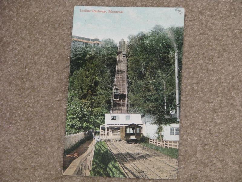 Incline Railway, Montreal, Canada, unused vintage card