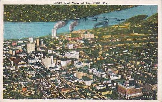 Kentucky Louisville Birds Eye View Of Louisville