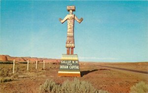 Baxton Crocker Gallup New Mexico Indian Capital Marker US 66 Postcard 21-1498