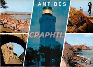 Modern Postcard Antibes (Alpes M) Beach of Salise the castle and museum Picasso