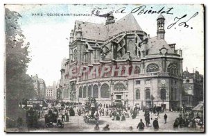 Paris Postcard Old Saint Eustache Church