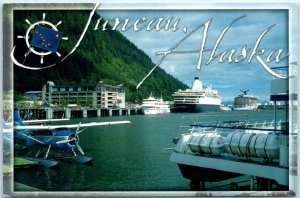 M-20660 Cruise Ships & Float Planes Crowd Juneau's Busy Harbor Juneau Alaska