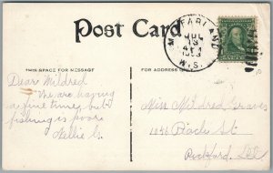 LAKE WAUBESA WI TAGGART'S PIER ANTIQUE POSTCARD