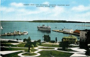 MI, Mackinac Island, Michigan, Harbor From Fort Mackinac