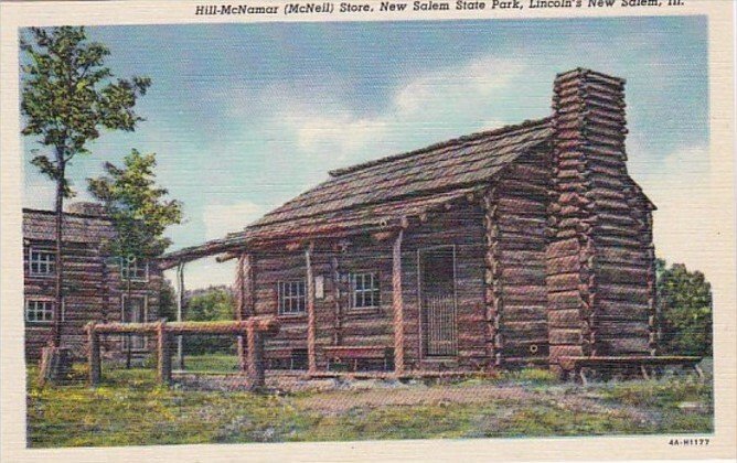 Illinois Lincoln's New Salem Hill-McNamar Store New Salem State Park Cur...