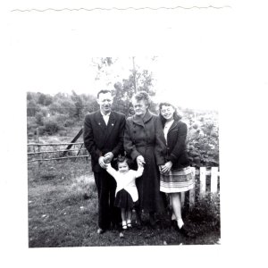 Grandmother, Son, Children, Real Photo 1957