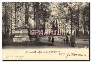 Old Postcard Van Antwerp Monument Schoonbeke has Pepiniere
