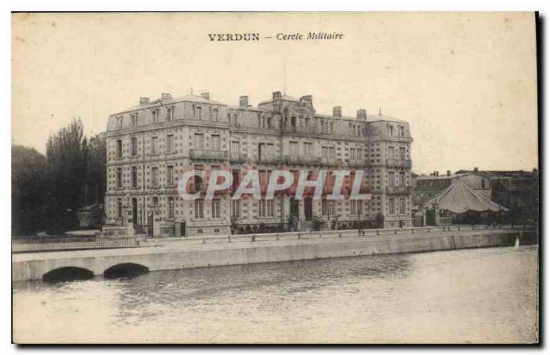 Old Postcard Verdun Military Circle