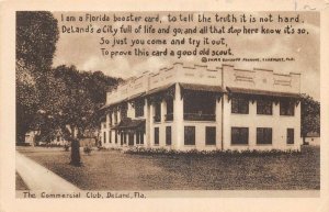 DeLand Florida The Commercial Club Vintage Postcard AA65960