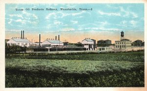 Vintage Postcard Texas Oil Products Refinery Production Bldg. Waxahachie Texas