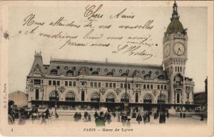 CPA B.J.C. TINTED PARIS Gare de Lyon (49314)