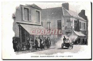 Old Postcard Paris Automobile Race Madrid Proceed to Bly