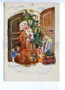 201809 GERMANY NEW YEAR X-mas SANTA GNOME Vintage postcard