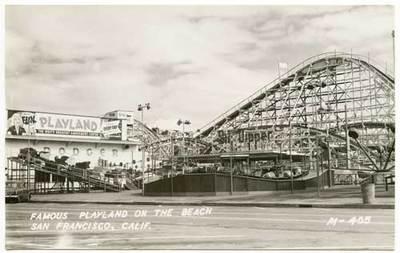 San Francisco CA Playland Roller Coaster RPPC Real Photo ...
