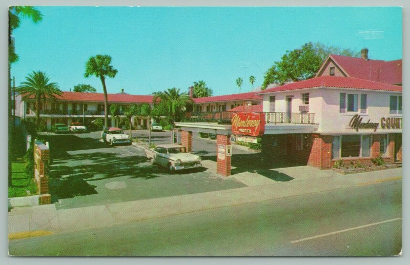 St. Augustine Florida~Monterey Court~Motel~Neon~50s Cars~Palm Trees~1950s 