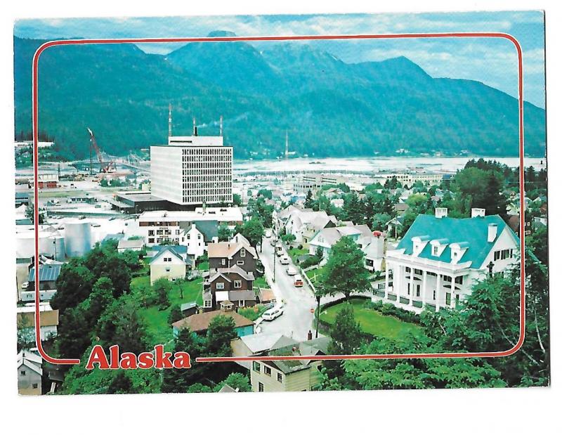 Alaska Juneau Capitol City Looking Toward Douglas Island 4 by 6 card