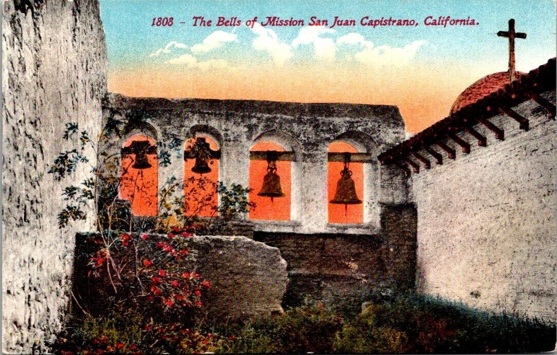 Vintage California Postcard - The Bells of Mission San Juan Capistrano ...