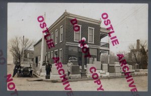 Cedar Falls IOWA RPPC 1915 MONUMENT WORKS Funeral Grave Markers A.W. BUNDY Death