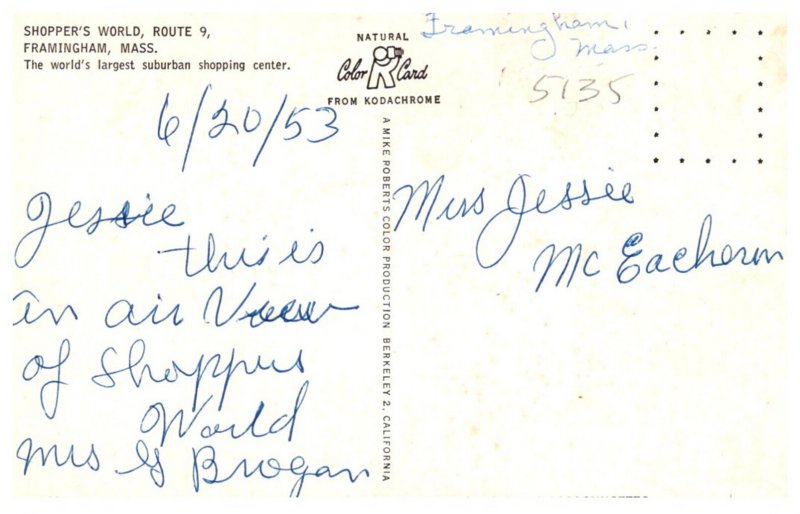 Massachusetts  Framingham  Shopper's World  , Bird's Eye View