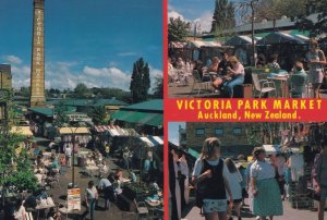 Cafes Stalls at Victoria Park Market Auckland New Zealand Postcard