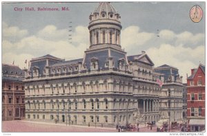 BALTIMORE, Maryland, PU-1913; City Hall