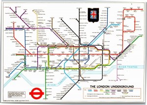 Postcard UK ENG London Underground Map