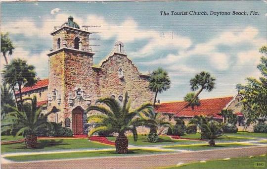 Florida Daytona Beeach The Tourist Church 1953