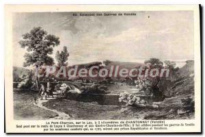 Postcard Old Chantonnay (Vendee) The Bridge on the Lay Charron Episodes wars ...