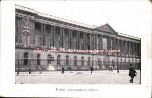 1 Paris - Colonnade du Louvre - Old Postcard